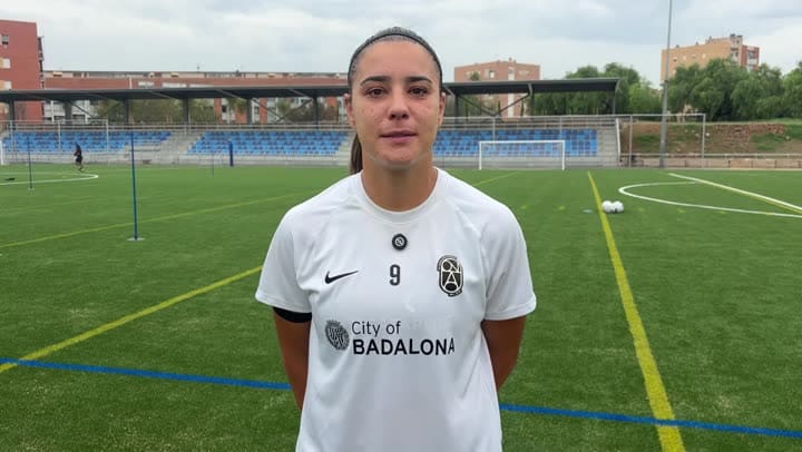 Sheila Guijarro en la previa ante el Sevilla FC