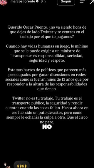 Marcos Llorente y su duro comunicado